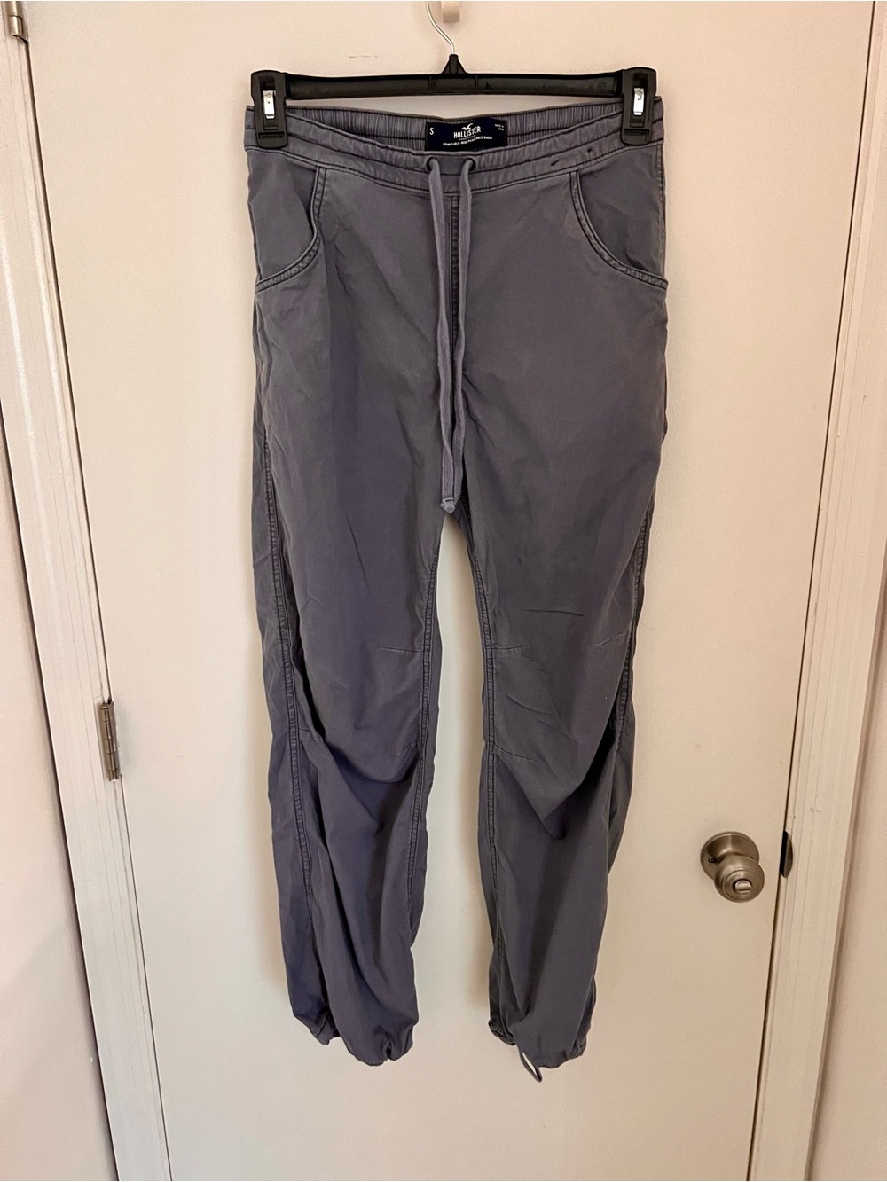 Hollister Washed Gray Drawstring Jogger Pants